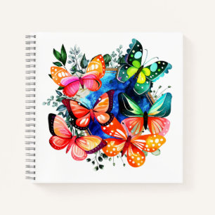 Ein Kaleidoskop von Schmetterlingen Notizbuch
