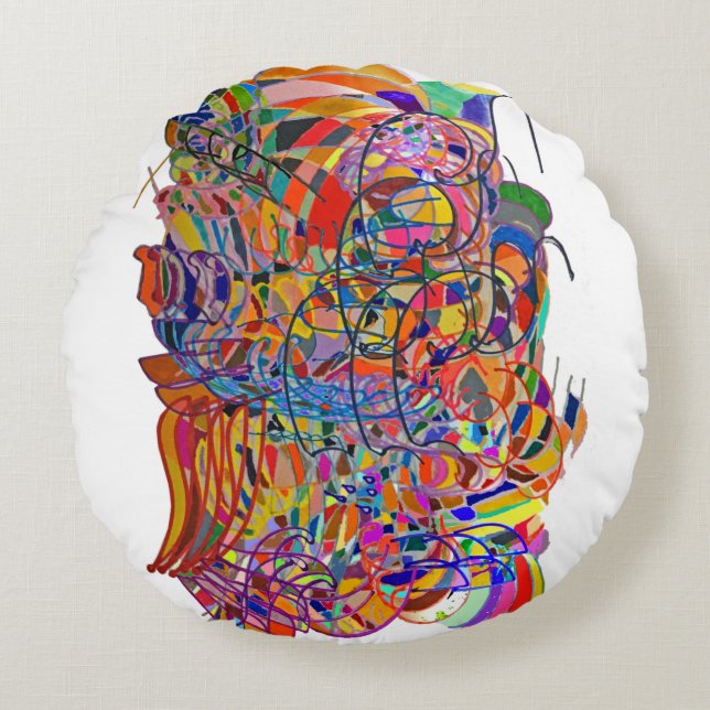 Ein Kalelidoskop Rundes Kissen (Vorderseite)
