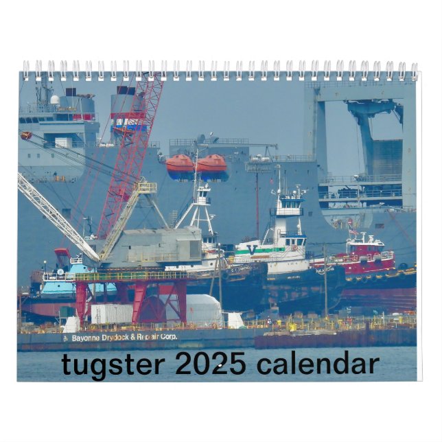 Ein Kalender 2025 mit dramatischen Schleppbootfahr (Titelbild)
