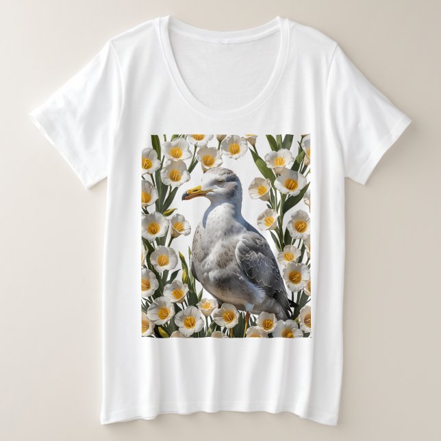 Ein kalifornischer Rumpf, umgeben von Sego-Lippen- Große Größe T-Shirt (Design vorne)