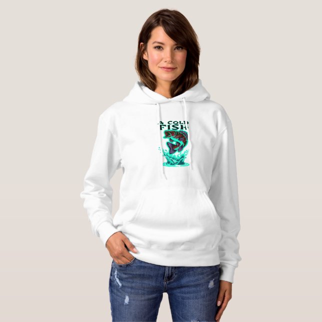 ein kalter Fisch Hoodie (Vorne ganz)