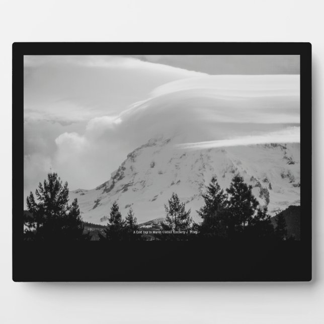 Ein kalter Tag im März Fotoplatte (Vorderseite)