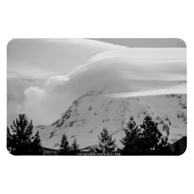 Ein kalter Tag im März Magnet (Horizontal)