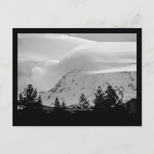 Ein kalter Tag im März Postkarte (Vorderseite)