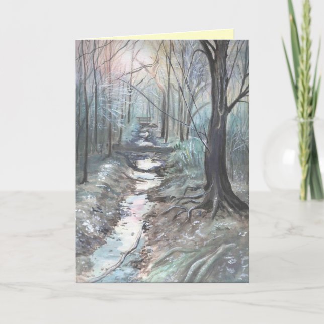 ein kalter Wintertag Feiertagskarte (Vorderseite)