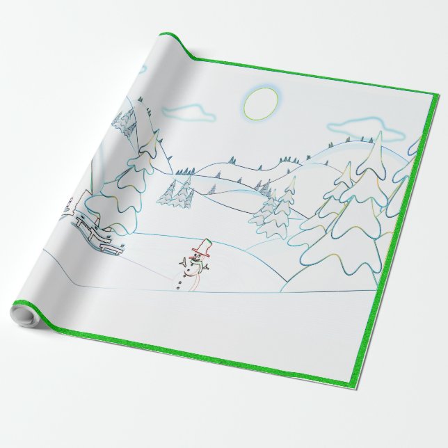 Ein kalter Wintertag - Geschenkpapier (Ungerollt)