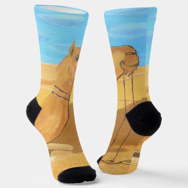 Ein Kamel Socken  (Gewinkelt)