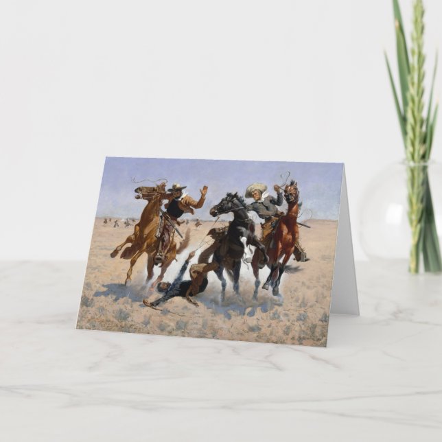 Ein Kamerad, der Remington Fine Art Grußworte anbi Karte (Vorderseite)