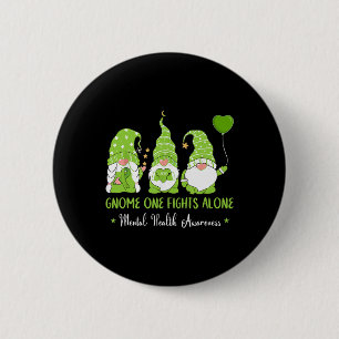 Ein Kampf allein Green Ribbon Mental Health Awaren Button