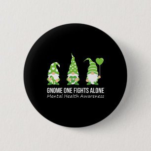 Ein Kampf allein psychische Gesundheit Bewusstsein Button