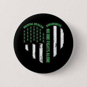 Ein Kampf gegen die US-Flagge Herz allein psychisc Button