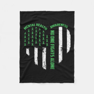 Ein Kampf gegen die US-Flagge Herz allein psychisc Fleecedecke