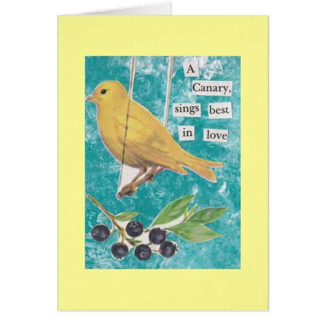 Ein Kanarienvogel, singt gut in der Liebe (Vorne)