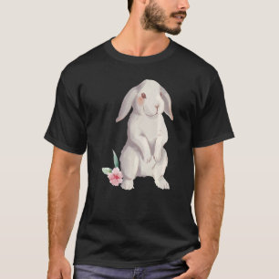 Ein Kaninchen mit Floppy-Ohren in Aquarell mit ein T-Shirt