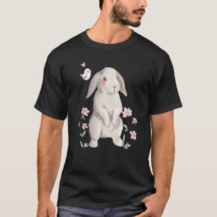 Ein Kaninchen mit Floppy-Ohren in Aquarell mit ein T-Shirt