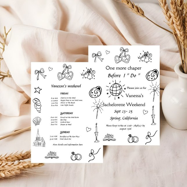 Ein Kapitel vor dem Kapellbuch Bachelorette Einladung (Von Creator hochgeladen)