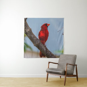 Ein Kardinal 57 x 57 Wandteppich