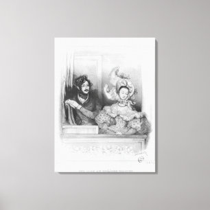 Ein Kasten am Theater Italien, graviert von Frey Leinwanddruck