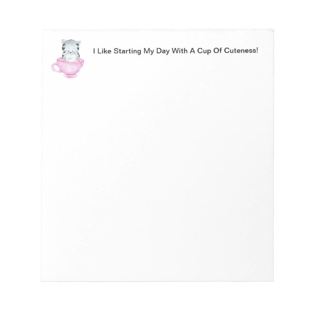 Ein Kätzchen der Weitsicht Notizblock (Vorderseite)