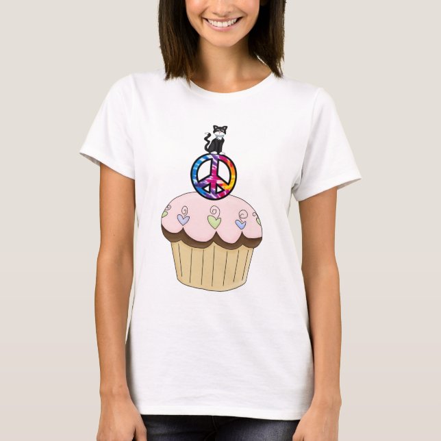 Ein Kätzchen für Frieden T-Shirt (Vorderseite)