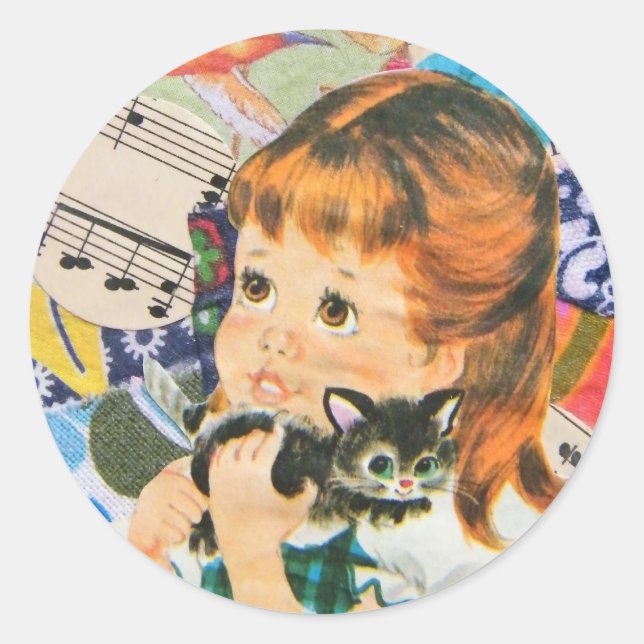 Ein Katzeneigentümergebet Runder Aufkleber (Vorderseite)