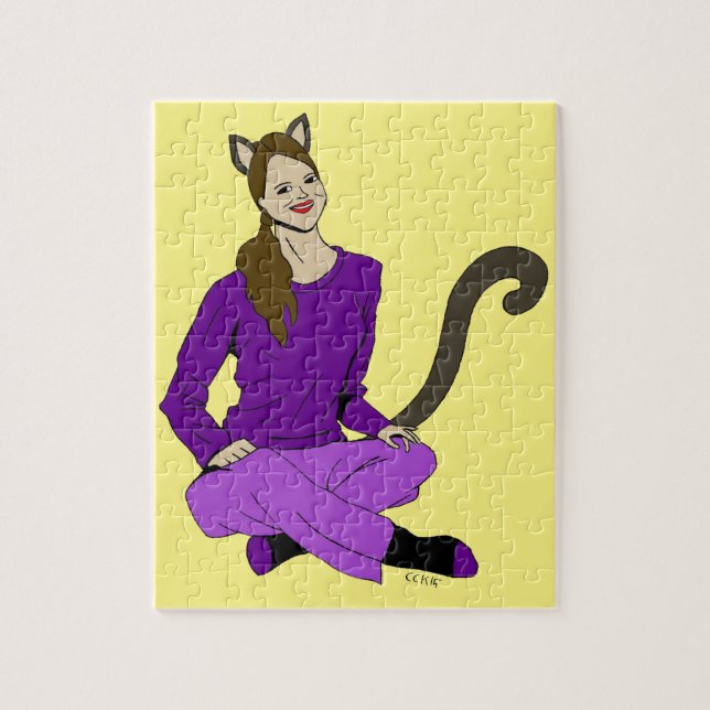 ein Katzenmädchen Puzzle (Vertikal)