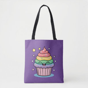 Ein Kawaii-Giggling-Kuchen mit Regenbogen-Zuckergu