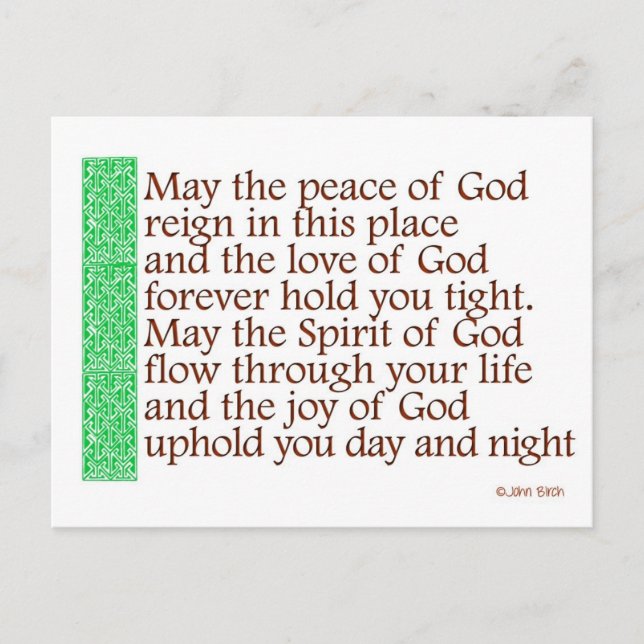 Ein keltischer Segen Postkarte (Vorderseite)