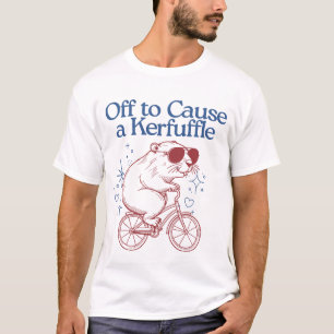 Ein Kerfuffle Funny Beaver auf einem Bike verursac T-Shirt