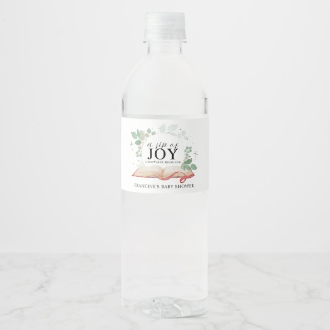 Ein Kind der Babydusche Gottes Wasserflaschenetikett (Vorderseite)