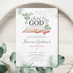 Ein Kind Gottes Babyparty-Einladung Einladung