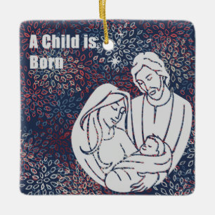 Ein Kind ist ein Geborenes Weihnachtsschmuck Relig