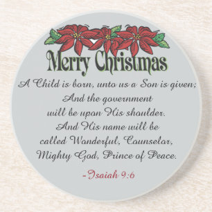 Ein Kind ist geborene Schrift Weihnachten Getränkeuntersetzer