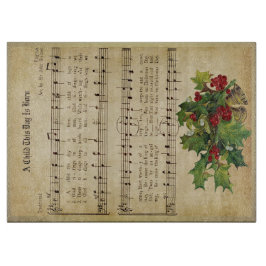 "EIN KIND IST HEUTE GEBOREN" Glas Schneidebrett