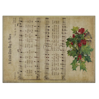 "EIN KIND IST HEUTE GEBOREN" Glas Schneidebrett