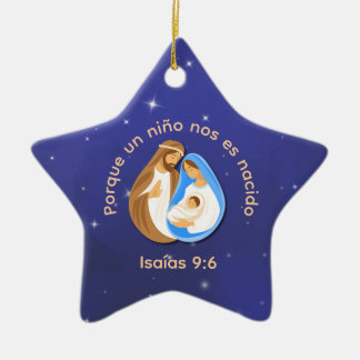 Ein Kind ist uns geboren Jesaja 9:6 Weihnachten Keramik Ornament