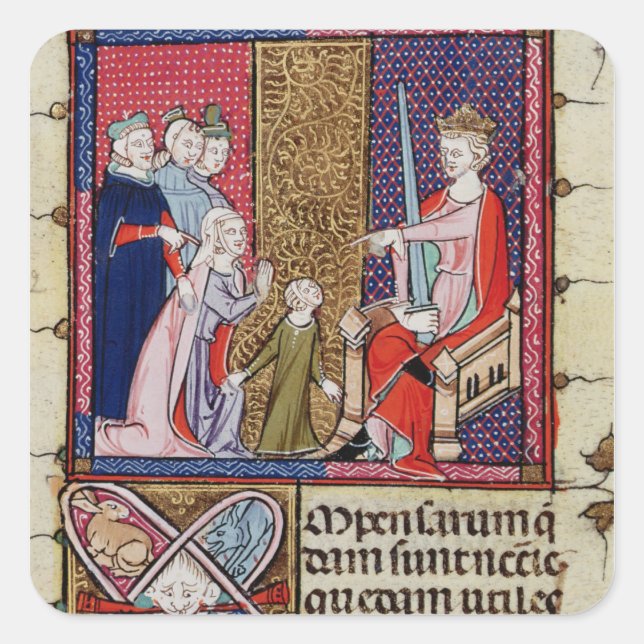 Ein Kind und ihre Mutter scheinen Quadratischer Aufkleber (Vorderseite)