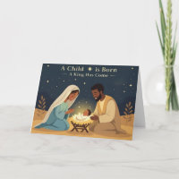 Ein Kind wird geboren Weihnachtskarte