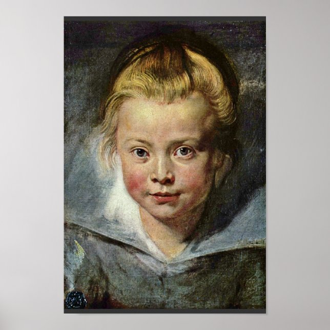 Ein Kinderkopf (Portrait von Clara Serena Rubens) Poster (Vorne)