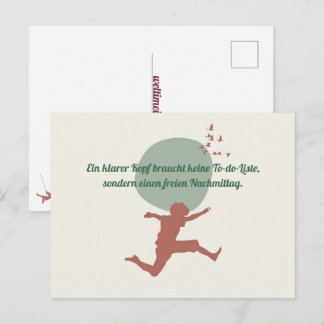 Ein klarer Kopf Postkarte