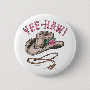Ein klassischer Cowboy mit einem rosa Single Button