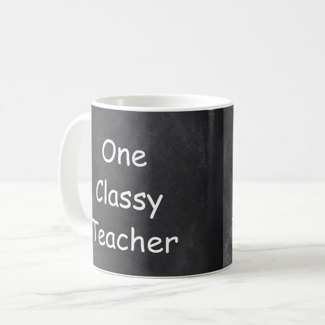Ein klassischer Lehrer Chalkboard Design Geschenk  Kaffeetasse (Vorderseite Links)