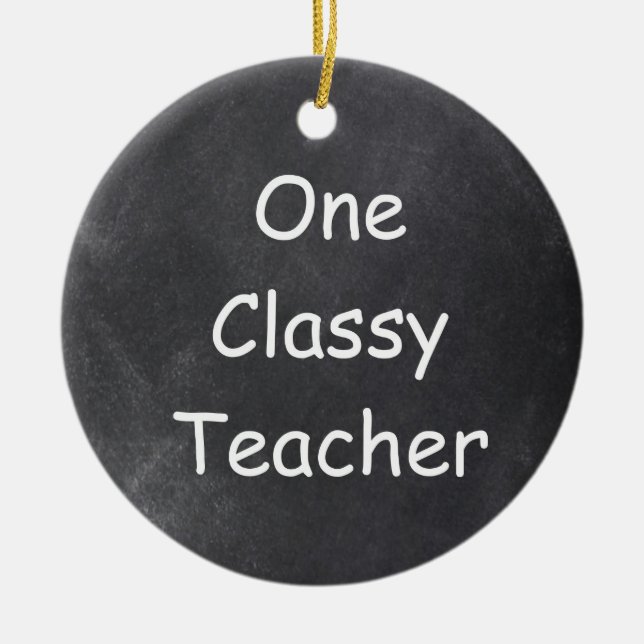 Ein klassischer Lehrer Chalkboard Design Geschenk  Keramik Ornament (Vorne)