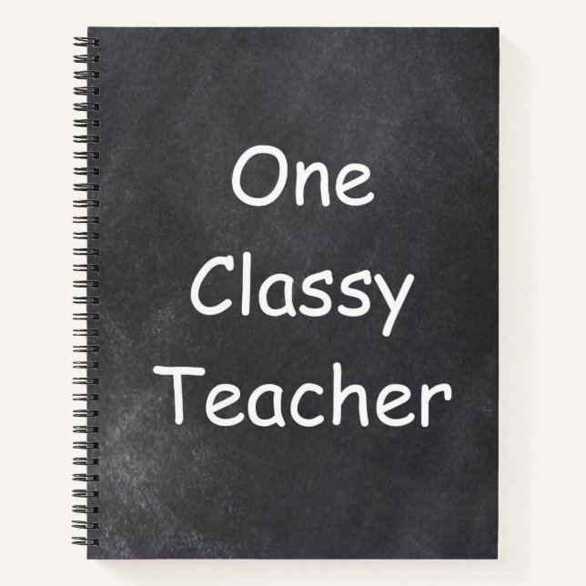 Ein klassischer Lehrer Chalkboard Design Geschenk  Notizbuch (Vorderseite)