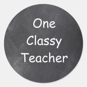 Ein klassischer Lehrer Chalkboard Design Geschenk  Runder Aufkleber