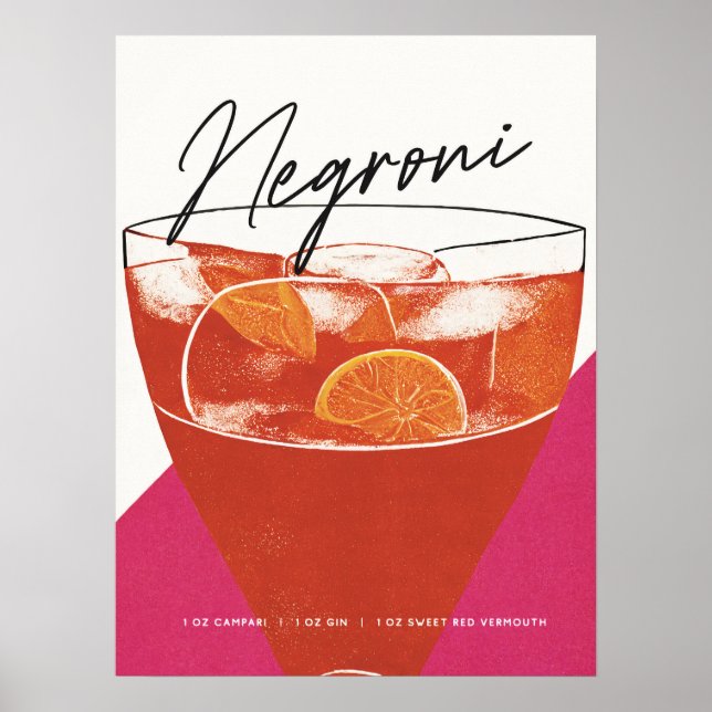 Ein klassischer Negroni: Ein Cocktail, um sich an  Poster (Vorne)