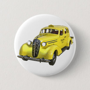 Ein klassisches gelbes Taxi Button
