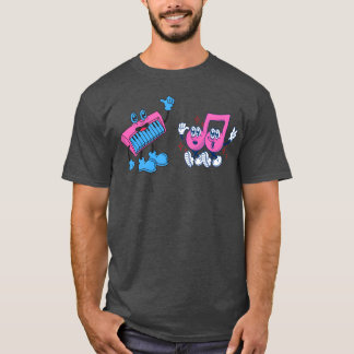 ein Klavier und ein Freund von Musiknoten T-Shirt