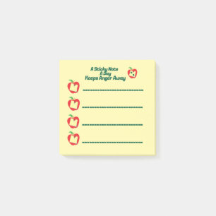 Ein klebriger Hinweis an einem Tag Behalte Wut weg Post-it Klebezettel