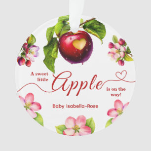 Ein kleiner Apfel ist auf dem Weg Herbst-Baby-Pa Ornament